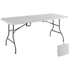 |  Stół ogrodowy prostokątny walizka 180x74cm biały eco | krzeslaonline.pl
