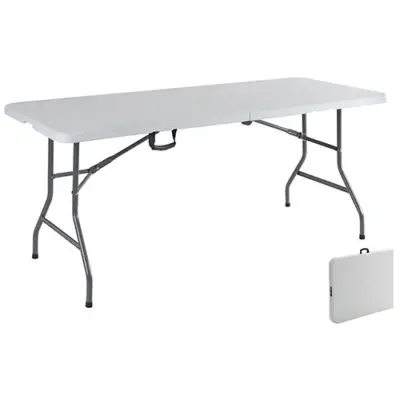 |  Stół cateringowy prostokątny walizka 180x76cm biały | krzeslaonline.pl
