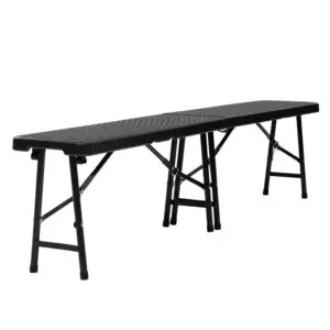 |  Ławka cateringowa składana rattan 180x30cm | krzeslaonline.pl