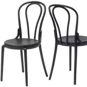 |  Krzesło kuchenne klasyczne rustykalne Vintage – czarne | krzeslaonline.pl
