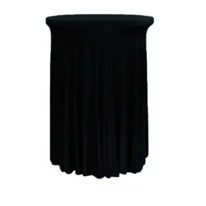 |  Pokrowiec elastyczny skirting czarny na stolik koktajlowy Fi80cm | krzeslaonline.pl