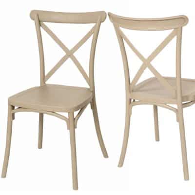 |  Krzesło rustykalne kuchenne Boho – beżowe | krzeslaonline.pl