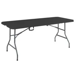 |  Stół ogrodowy prostokątny walizka 180x74cm czarny eco | krzeslaonline.pl