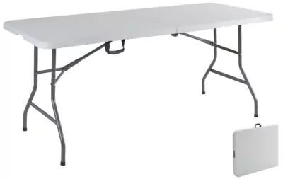 |  Stół ogrodowy cateringowy rozkładany 240x90cm biały walizka | krzeslaonline.pl