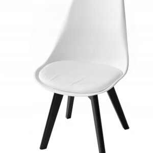 Krzesło nowoczesne skandynawskie Toronto - białe czarne