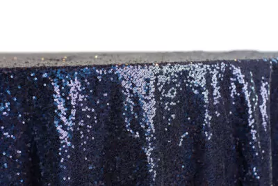 |  Obrus cekinowy granatowy Fi340cm | krzeslaonline.pl