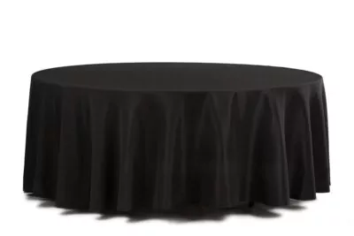 |  Obrus plamoodporny Fi320cm na stół bankietowy czarny | krzeslaonline.pl