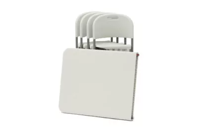 |  Zestaw cateringowy ogrodowy – stół biały 200x90cm + 4 krzesła | krzeslaonline.pl
