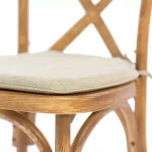 Poduszka do krzesła Boho – beżowa materiałowa