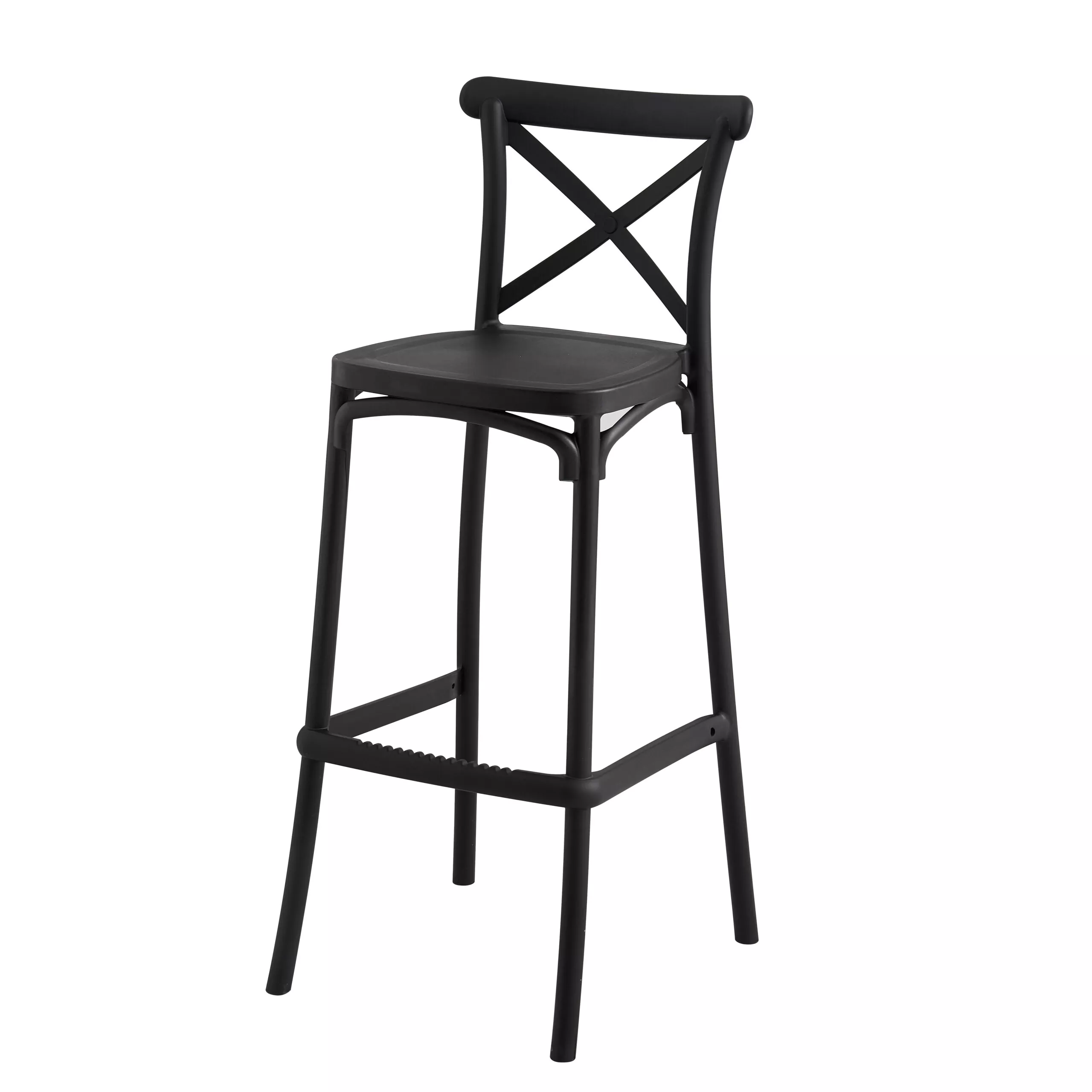 Krzesło barowe hoker Boho czarne | krzeslaonline.pl | Krzesło barowe hoker Boho czarne | krzeslaonline.pl