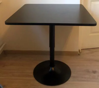 |  Stół kawiarniany regulowany barowy czarny 70x70cm | krzeslaonline.pl