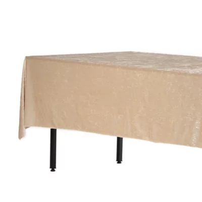|  Obrus prostokątny aksamitny 280x160cm Velvet beżowy | krzeslaonline.pl