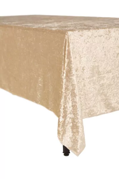 |  Obrus prostokątny aksamitny 280x160cm Velvet beżowy | krzeslaonline.pl