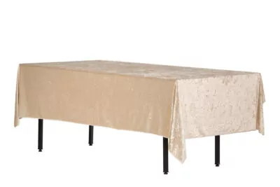 |  Obrus prostokątny aksamitny 280x160cm Velvet beżowy | krzeslaonline.pl