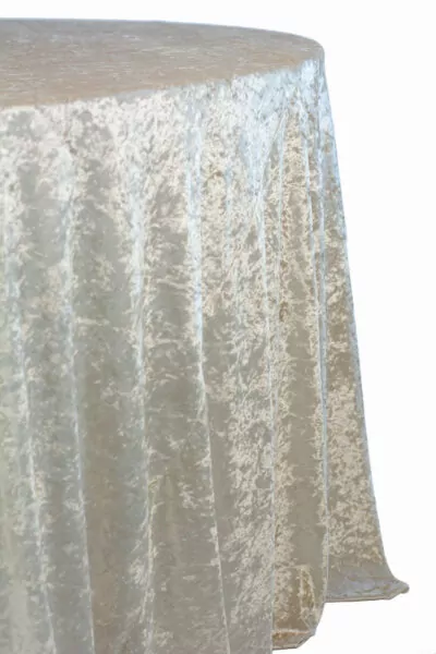 |  Obrus okrągły aksamitny Fi340cm Velvet beżowy | krzeslaonline.pl