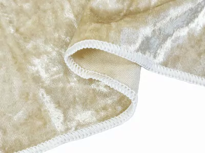 |  Obrus okrągły aksamitny Fi340cm Velvet beżowy | krzeslaonline.pl