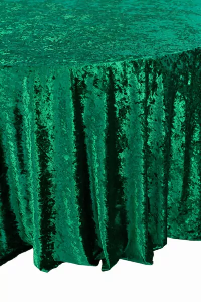 |  Obrus okrągły aksamitny Fi340cm Velvet zielony | krzeslaonline.pl