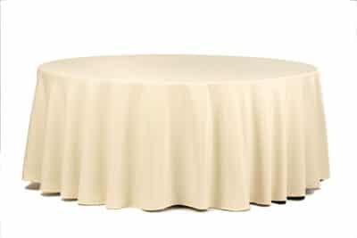 |  Obrus beżowy plamoodporny, na stół okrągły Fi 320 | krzeslaonline.pl