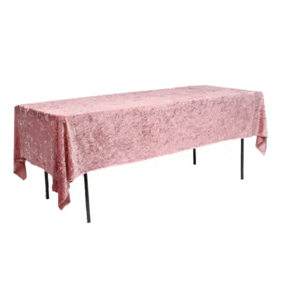 |  Obrus prostokątny aksamitny 280x160cm Velvet pudrowy róż | krzeslaonline.pl