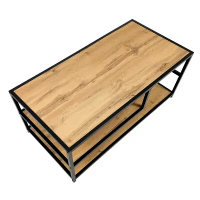 |  Stolik kawowy prostokątny loftowy 3 poziomowy 110x55cm ława do jadalni | krzeslaonline.pl