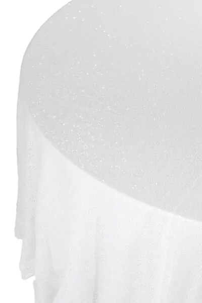 |  Obrus cekinowy biały Fi340cm | krzeslaonline.pl