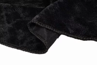 |  Obrus okrągły aksamitny welurowy Fi340cm Velvet czarny | krzeslaonline.pl