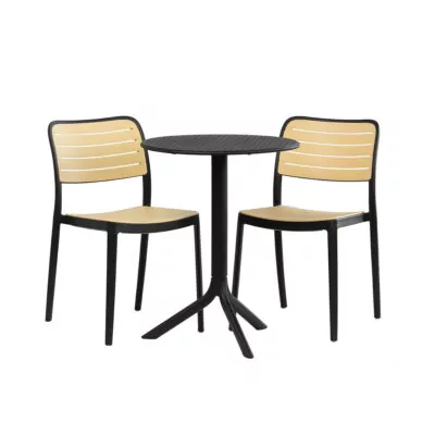 |  Zestaw mebli ogrodowych – stolik Fi60cm + 2 krzesła ogrodowe | krzeslaonline.pl