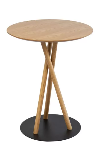 |  Stolik kawiarniany barowy kawowy nowoczesny Fi60cm naturalny | krzeslaonline.pl