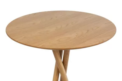 |  Stolik kawiarniany barowy kawowy nowoczesny Fi60cm naturalny | krzeslaonline.pl