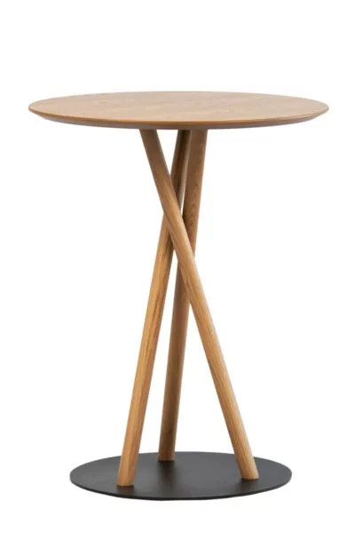 |  Stolik kawiarniany barowy kawowy nowoczesny Fi60cm naturalny | krzeslaonline.pl