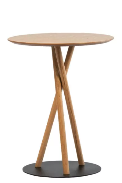 |  Stolik kawiarniany barowy kawowy nowoczesny Fi60cm naturalny | krzeslaonline.pl