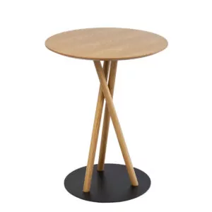 Stolik kawiarniany barowy kawowy nowoczesny Fi60cm naturalny
