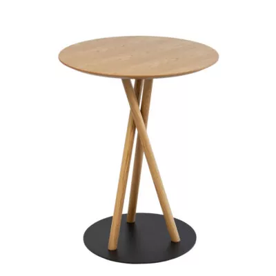 |  Stolik kawiarniany barowy kawowy nowoczesny Fi60cm naturalny | krzeslaonline.pl