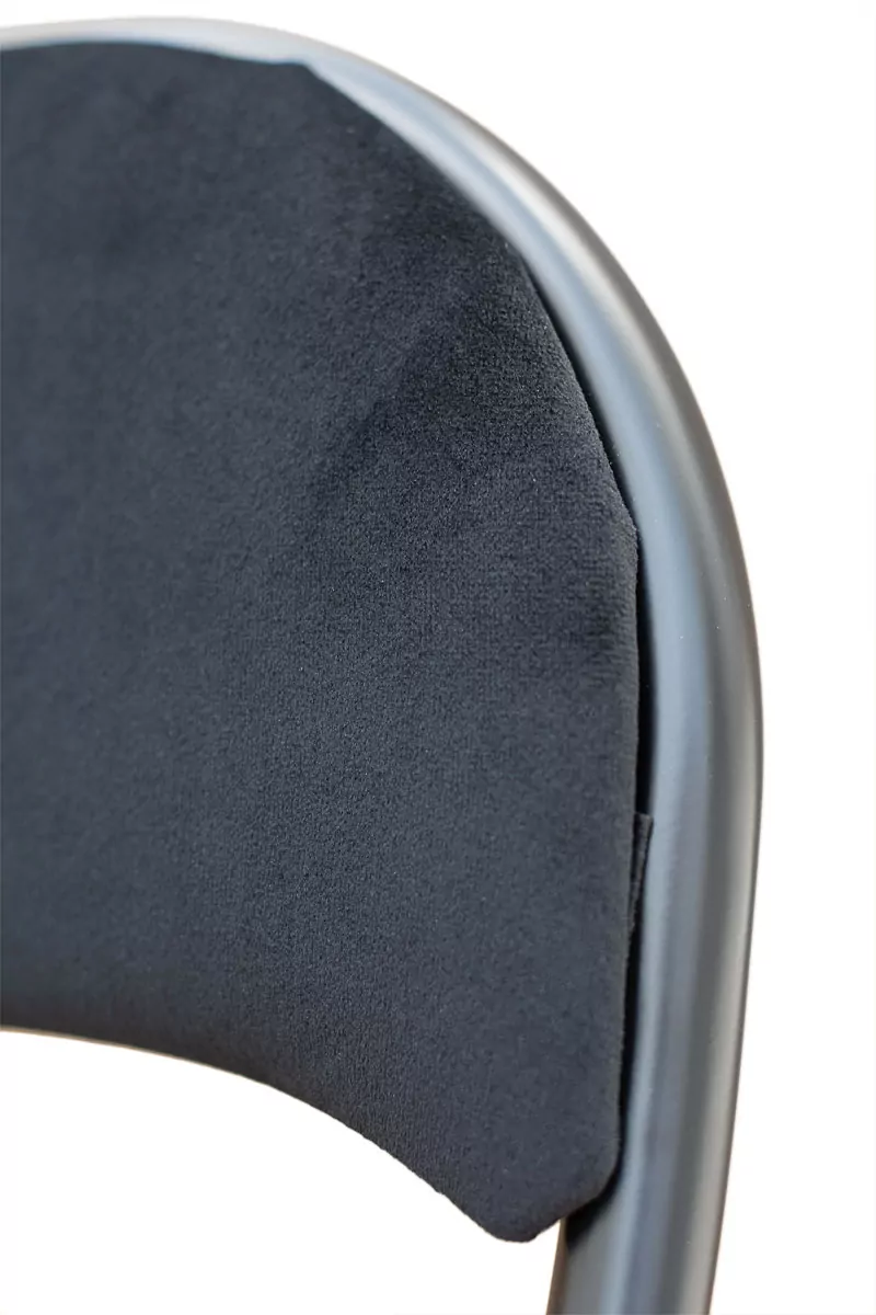 Krzesło składane biurowe ogrodowe welurowe czarne | krzeslaonline.pl | Krzesło składane biurowe ogrodowe welurowe czarne | krzeslaonline.pl