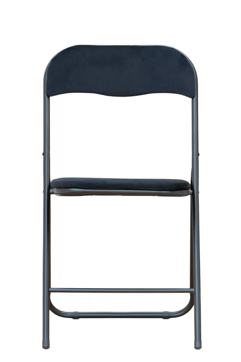 Krzesło składane biurowe ogrodowe welurowe czarne | krzeslaonline.pl | Krzesło składane biurowe ogrodowe welurowe czarne | krzeslaonline.pl