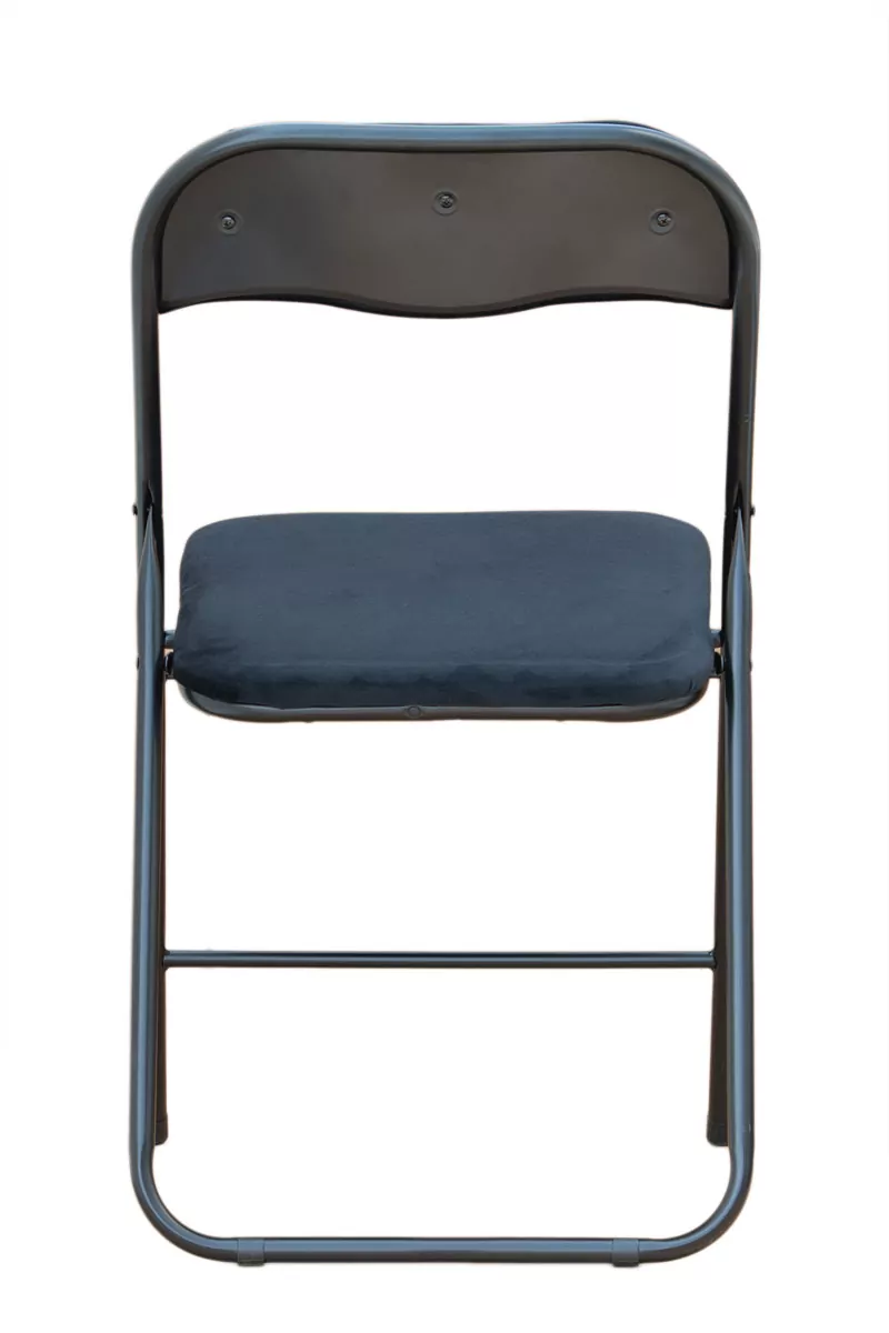 Krzesło składane biurowe ogrodowe welurowe czarne | krzeslaonline.pl | Krzesło składane biurowe ogrodowe welurowe czarne | krzeslaonline.pl