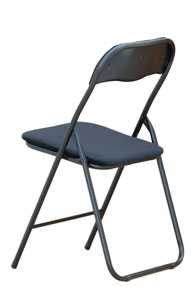 Krzesło składane biurowe ogrodowe welurowe czarne | krzeslaonline.pl | Krzesło składane biurowe ogrodowe welurowe czarne | krzeslaonline.pl