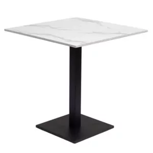|  Stolik kawiarniany kawowy ogrodowy biały 70x70cm masa marmurowa | krzeslaonline.pl