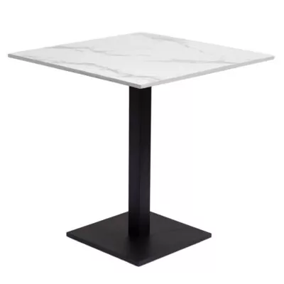 |  Stolik kawiarniany kawowy ogrodowy biały 70x70cm masa marmurowa | krzeslaonline.pl
