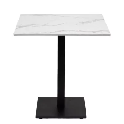 |  Stolik kawiarniany kawowy ogrodowy biały 70x70cm masa marmurowa | krzeslaonline.pl