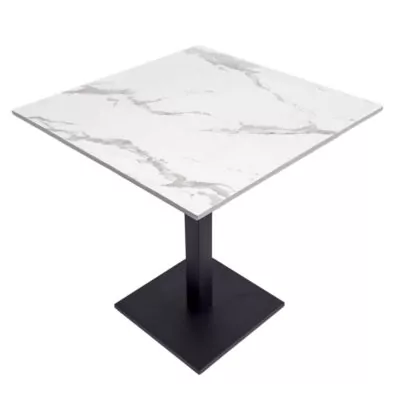 |  Stolik kawiarniany kawowy ogrodowy biały 70x70cm masa marmurowa | krzeslaonline.pl
