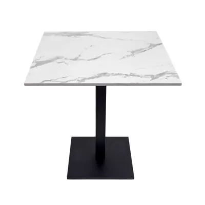 |  Stolik kawiarniany kawowy ogrodowy biały 70x70cm masa marmurowa | krzeslaonline.pl