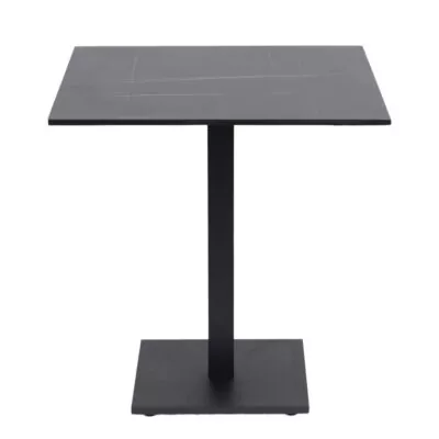 |  Stolik kawiarniany kawowy ogrodowy czarny 70x70cm masa marmurowa | krzeslaonline.pl