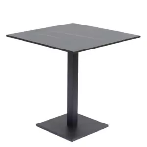 |  Stolik kawiarniany kawowy ogrodowy czarny 70x70cm masa marmurowa | krzeslaonline.pl