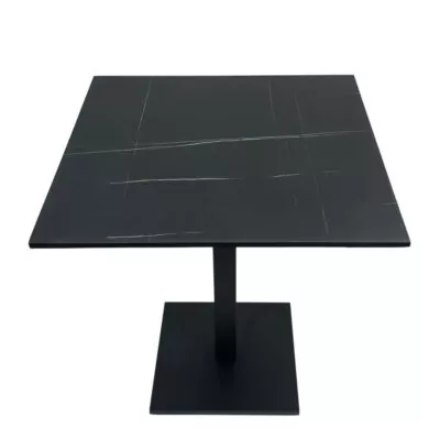 |  Stolik kawiarniany kawowy ogrodowy czarny 70x70cm masa marmurowa | krzeslaonline.pl