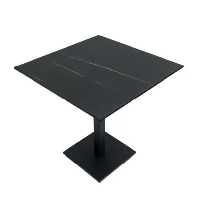 |  Stolik kawiarniany kawowy ogrodowy czarny 70x70cm masa marmurowa | krzeslaonline.pl