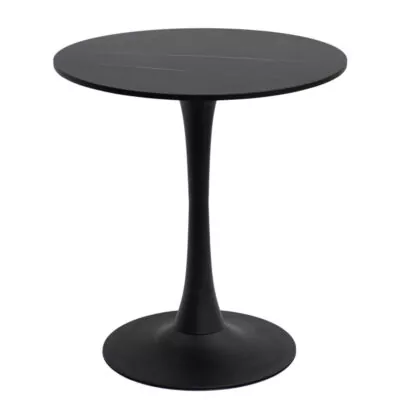 |  Stolik kawiarniany kawowy restauracyjny czarny Fi70cm masa marmurowa | krzeslaonline.pl