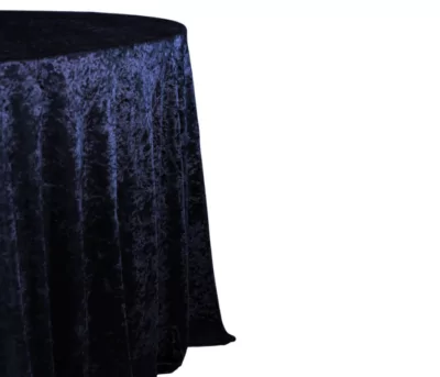 |  Obrus okrągły aksamitny welurowy Fi340cm Velvet granatowy |