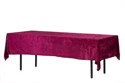|  Obrus prostokątny aksamitny 280x160cm Velvet bordowy |