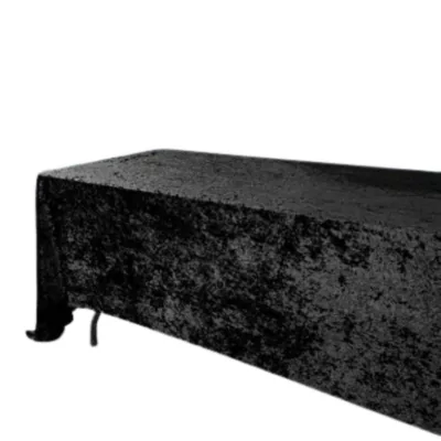 |  Obrus prostokątny aksamitny 280x160cm Velvet czarny |